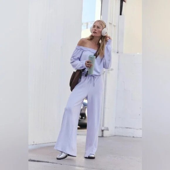 NWOT w/ flaw- Free People Movement One To Beat Onesie In Lavender Shadow - Picture 3 of 9